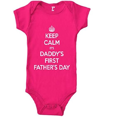 Tcombo Keep Calm Daddy's First Father's Day Bodysuit