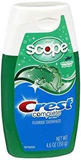 Crest Plus Scope Toothpaste Liquid Gel Minty Fresh - 4.6 oz,在類目 潤滑/膠粘/試劑/實驗室耗材, 其他吸附劑中 - 來自Buy2taobao.com提供專業的淘寶代購服務