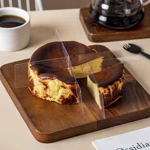 7cm8cm透明蛋糕围边半圆小三角慕斯硬围边切片切块西点围边蛋糕托