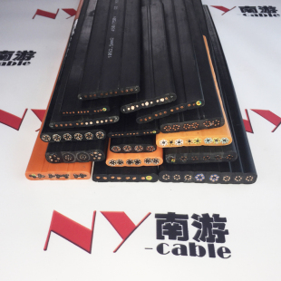 自动传送带扁平电缆 4×1.0mm²吊线滑车扁电缆 信号控制电缆