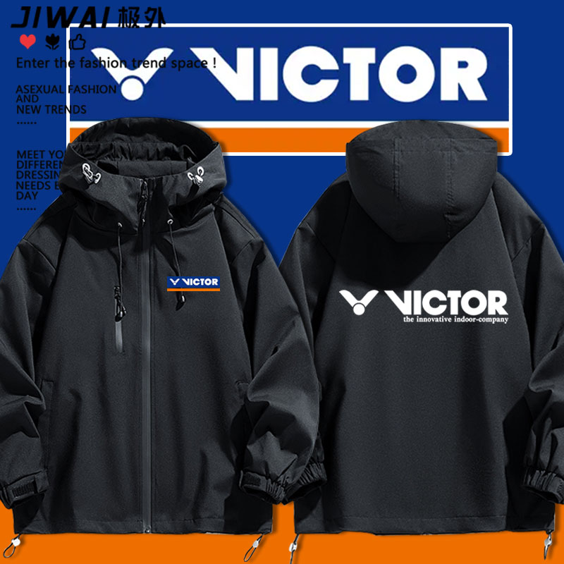 VICTOR威克多羽毛球装备周边销售可定制冲锋衣男女宽松外套上衣服