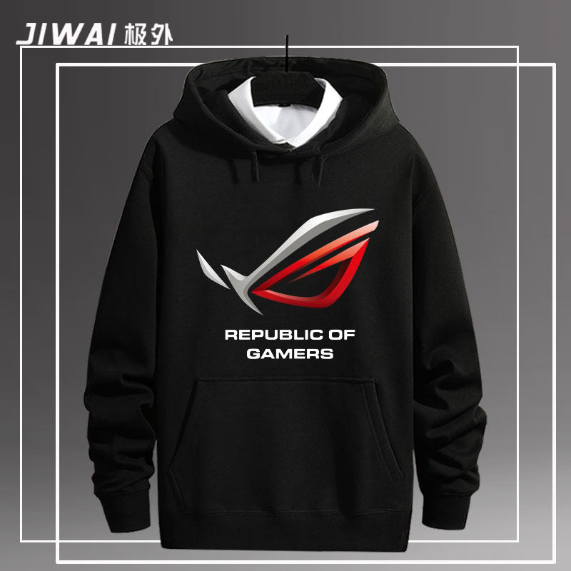 ROG玩家国度败家之眼周边连帽卫衣男女衣服定制帽衫长袖宽松上衣