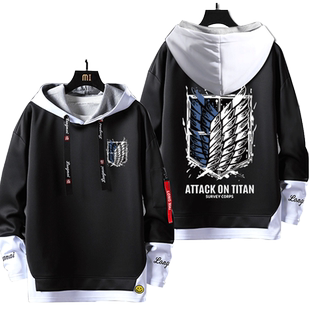 进击的巨人衣服调查兵团自由之翼动漫卫衣男装青少年长袖外套学生