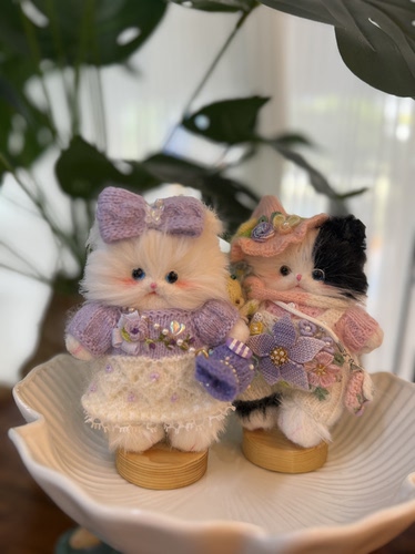 原创棒针小猫咪挂件可爱摆件挂饰生日礼物送女生闺蜜