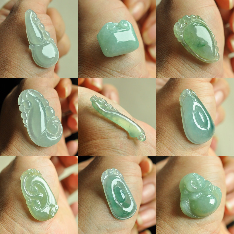 冰飘绿葫芦佛公貔貅缅甸A货翡翠