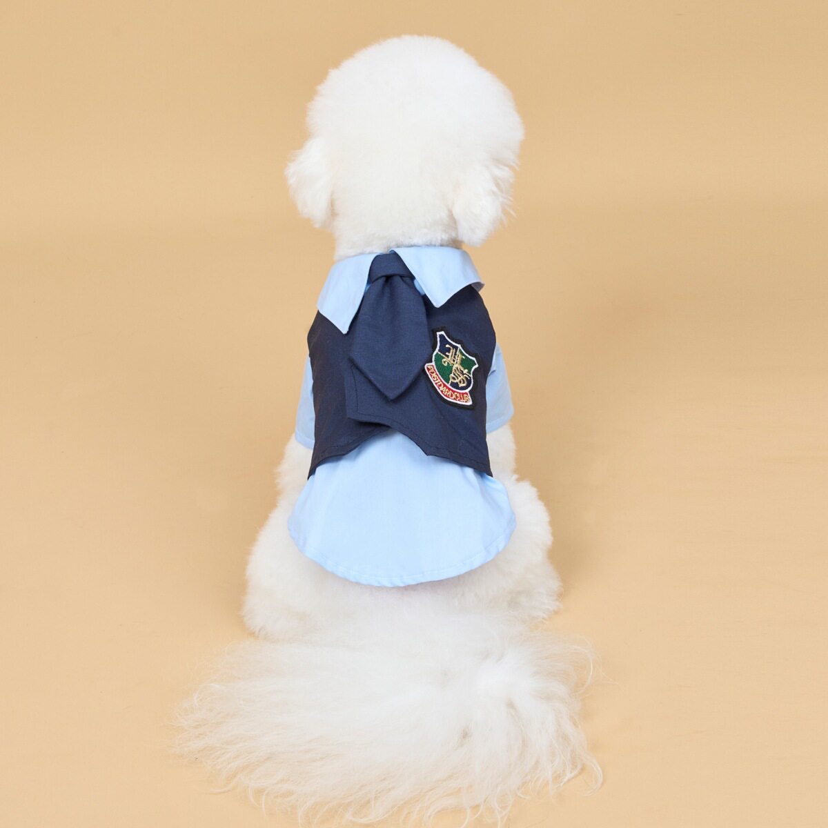 跨境爆款返校季泰式校服猫咪狗狗衣服英伦海军风宠物连衣裙夏季
