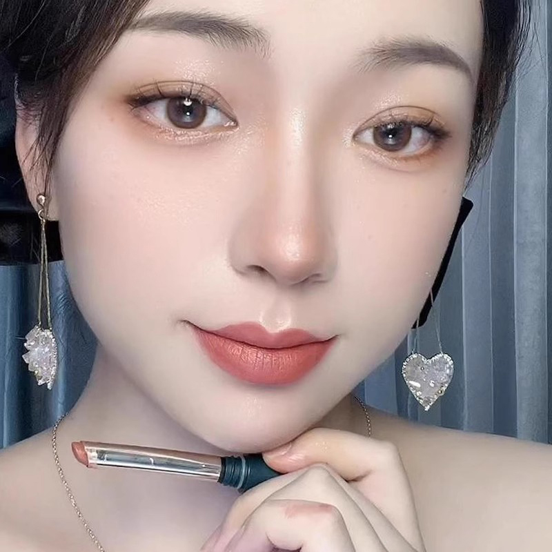 口红不掉色不沾杯肉桂奶茶雨衣裸色系素颜淡妆百搭女滋润保湿正品