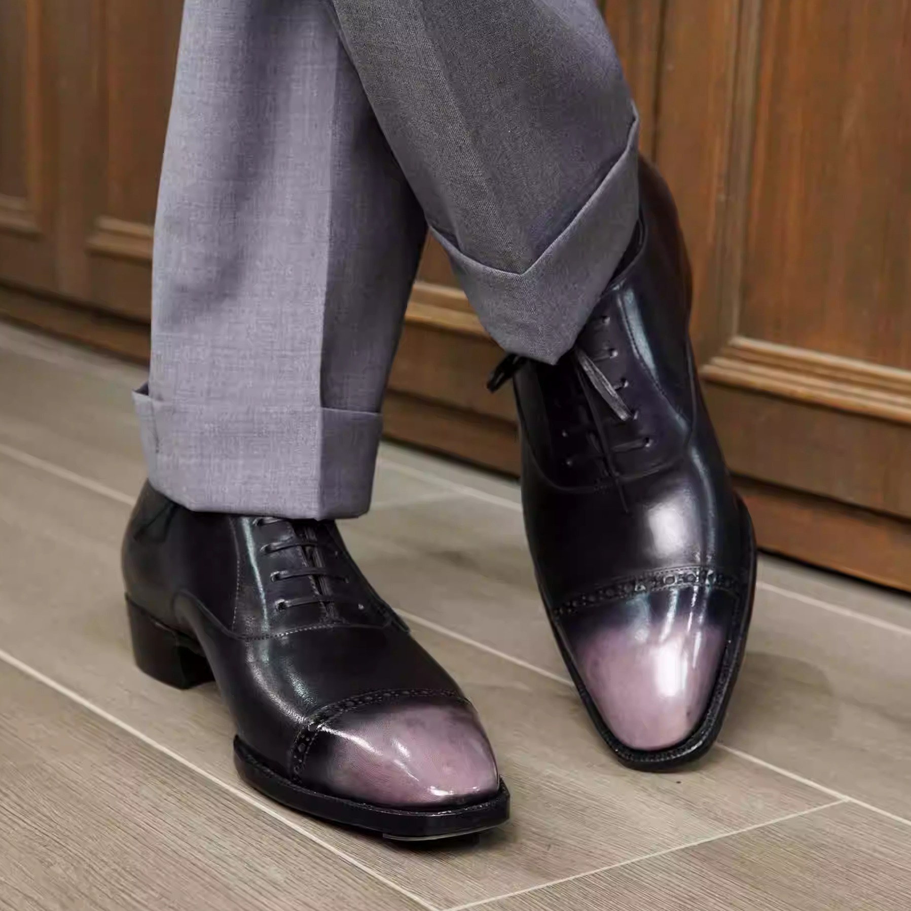 牛津鞋雕花手工定制固特异男鞋