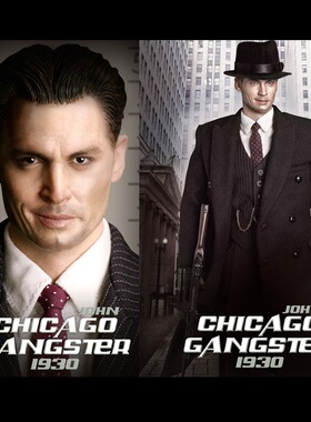 百分之三兵人AAA 1/6 DID T80093 芝加哥黑帮 全民公敌 整盒 盒损