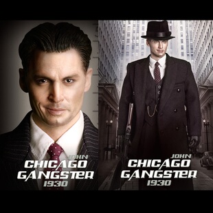 百分之三兵人AAA 1/6 DID T80093 芝加哥黑帮 全民公敌 整盒 盒损