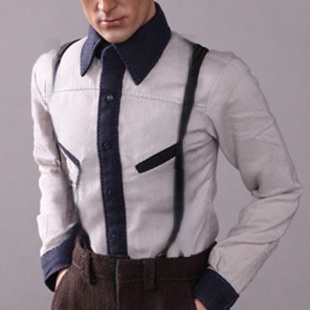 百分之三兵人 1/6 DID 80101 芝加哥黑帮2 青年版教父 衬衣 木5