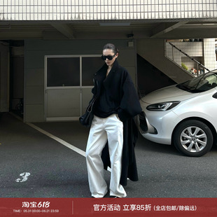 0122stepll 挚爱白牛 白色牛仔裤女宽松休闲低腰直筒拖地阔腿裤