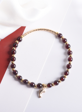 大鱼海棠海豚爱情风石榴石手串