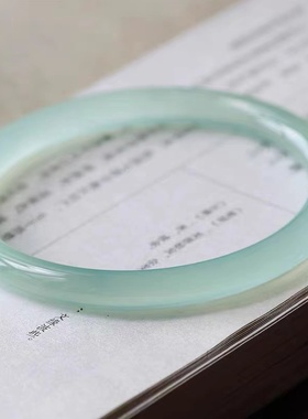 天然玛瑙6mm精选湖水蓝玉镯