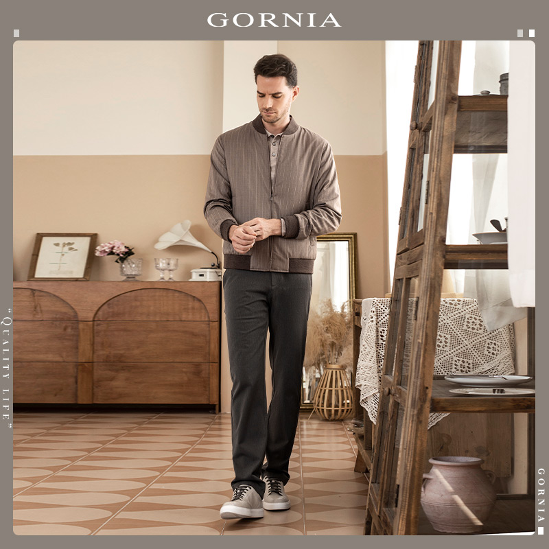 格罗尼雅中年男士百搭休闲裤