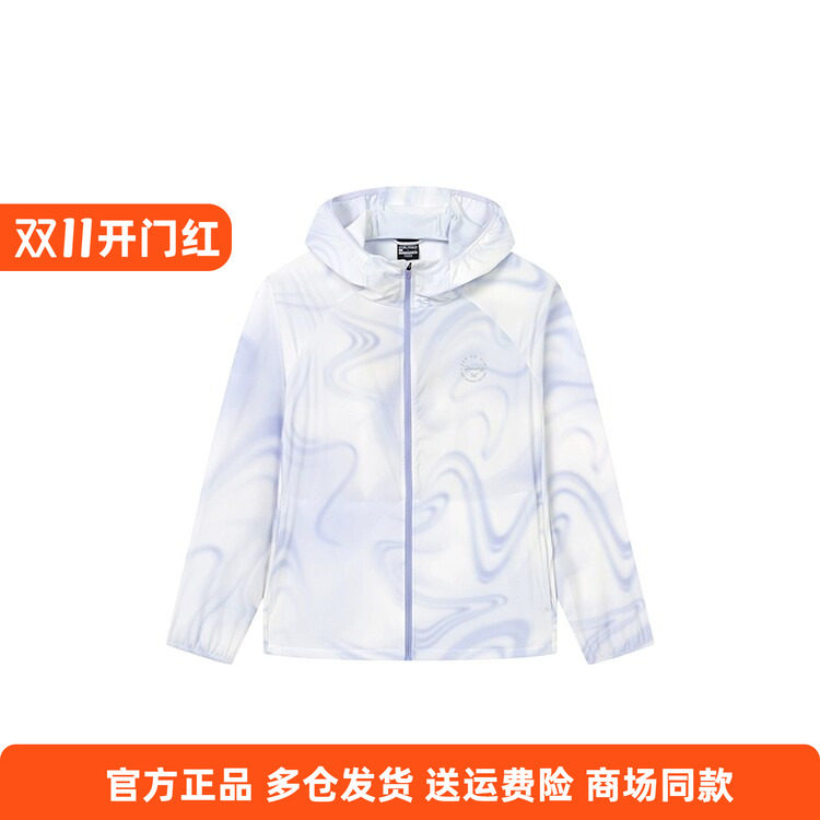 361度正品运动风衣2026夏季新品外套女式连帽短款防风冲锋上衣女