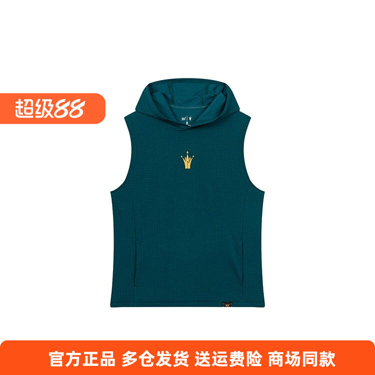 361度正品男士无袖T恤连帽新品2025秋夏休闲运动衫简约篮球背心男