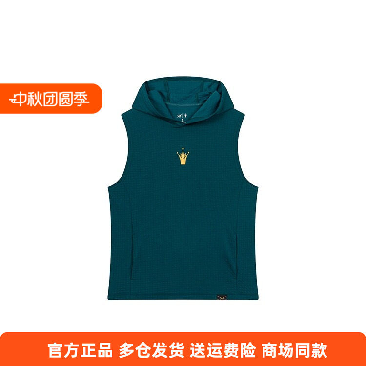 361度正品男士无袖T恤连帽新品2025秋夏休闲运动衫简约篮球背心男