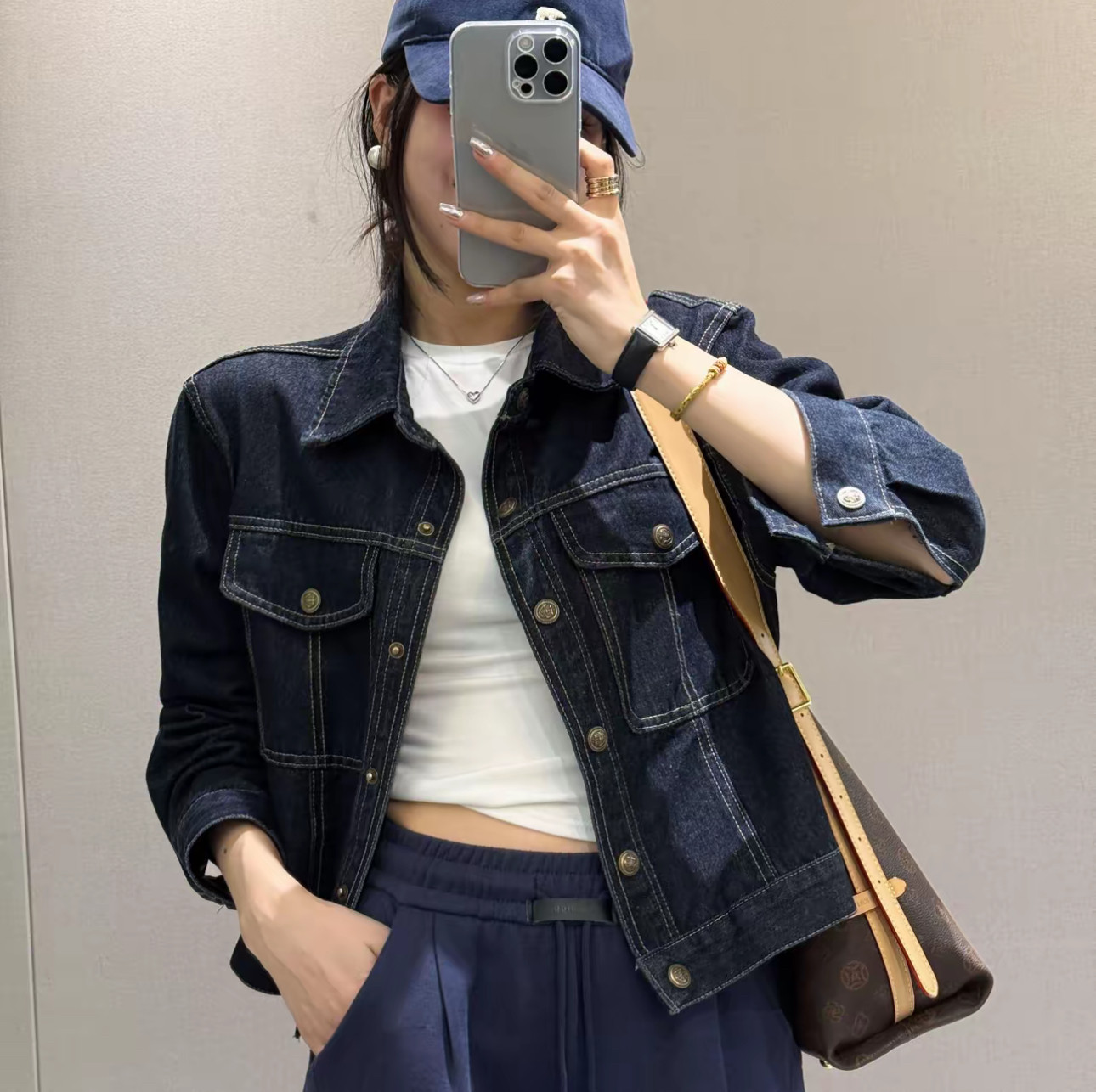 牛仔外套女秋季新款韩系复古百搭短款丹宁色长袖上衣休闲女款