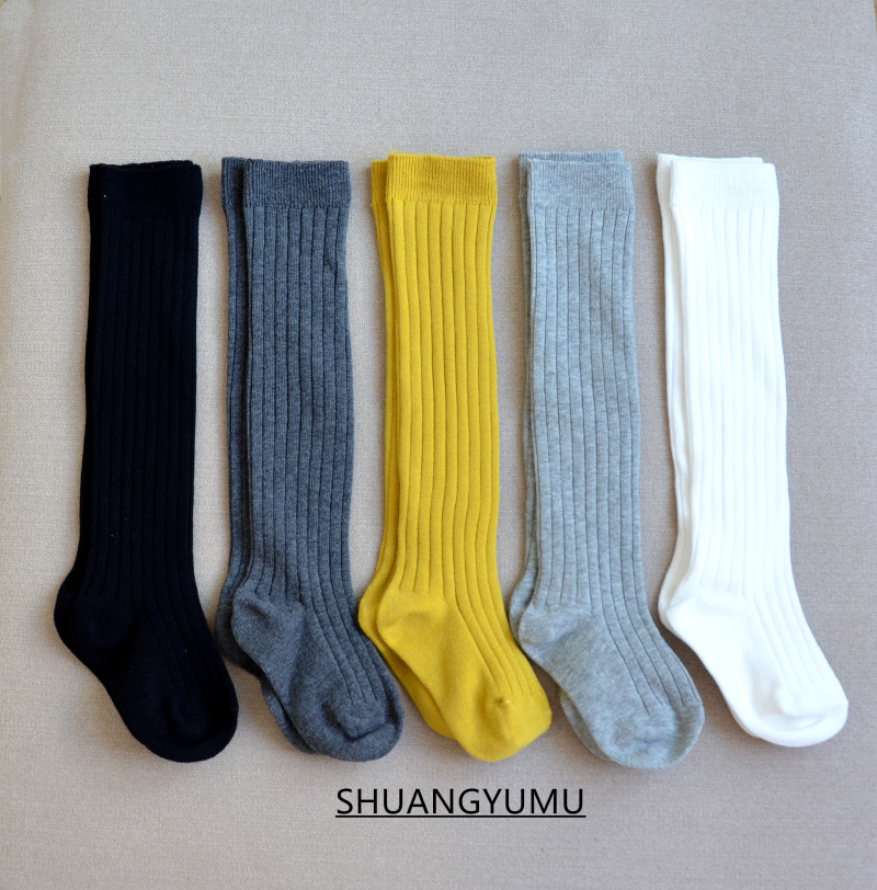 女童学生纯白色过膝袜