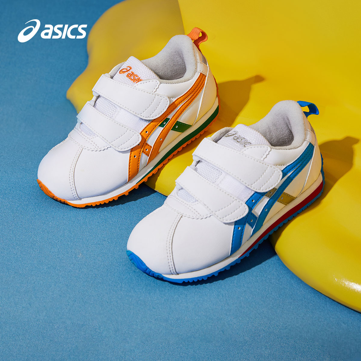 Asics学步鞋亚瑟士童鞋皮面秋冬