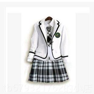 高档小儿演童出服装合唱服男女童朗诵表英演伦学院风中学生主持人