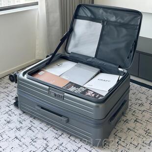 高档德国开超大容量行李箱多功能侧口行旅箱20寸扩容登机女箱男拉