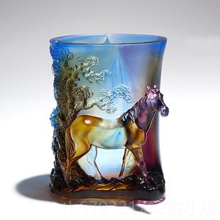 高档琉马笔璃筒件办公室老板桌面装饰送领品导生日礼物升职定摆制