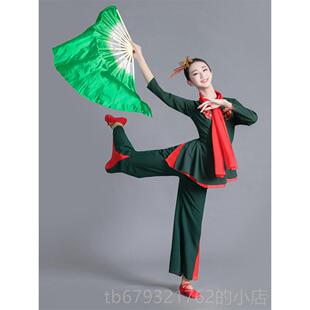 高档2022新版儿童表服装小河式扇子舞英歌山红舞服演装国女子秧服