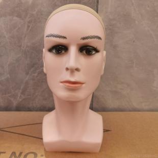 高档抽模象艺术男模特头假发帽人头模型耳机VR眼睛子示道展具型人