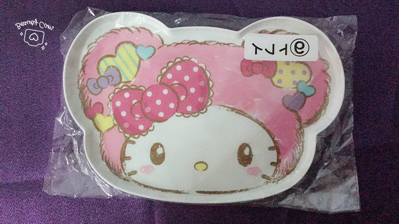 日本现货进口新款hello Kitty可爱蝴蝶结水果蔬菜食物托盘餐具