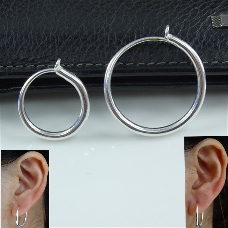 谢家银匠纯银手工耳圈