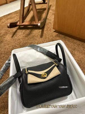 LD19法国RC原厂TC皮荔枝纹牛皮经典黑色金扣迷你mini琳迪小医生包