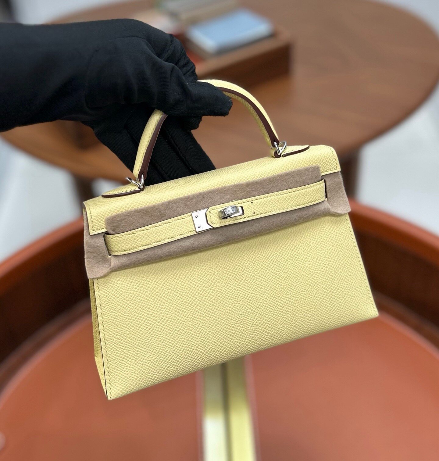 小松鼠家High-end customisation全手工凯莉二代EP银扣小鸡黄掌纹