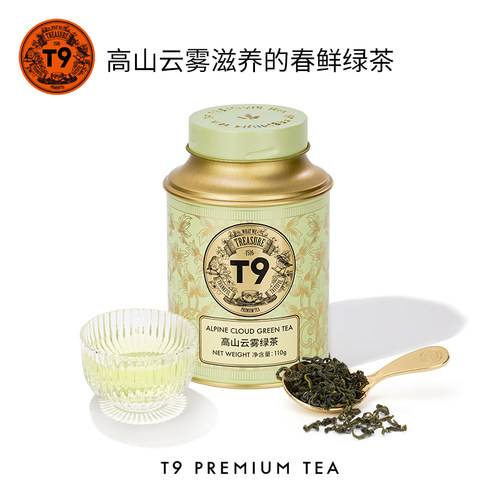 T9高山云雾绿茶热泡茶叶礼物伴手礼茶叶110g装
