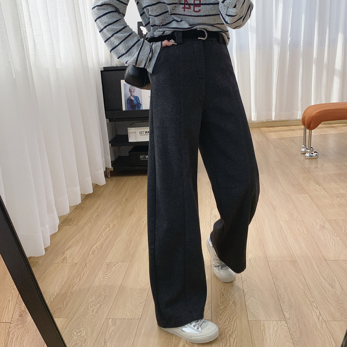 清仓特价 醋酸羊毛弯刀裤加绒宽松显瘦垂感休闲阔腿裤女冬季裤子,女装/女士精品,休闲裤,淘宝优惠券,粉丝福利购,淘宝优惠卷