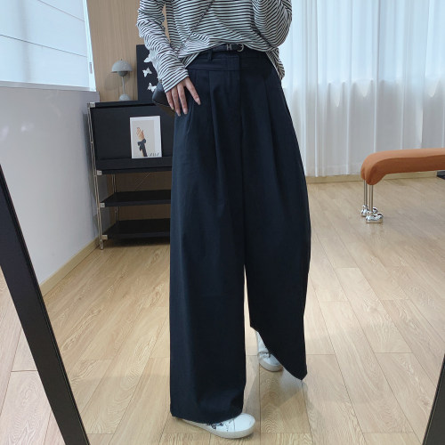 压皱设计超百搭！休闲阔腿裤女秋