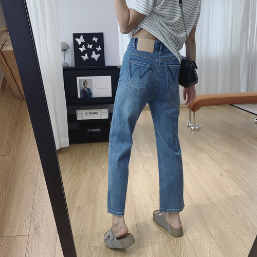 超薄冰感高腰显瘦烟管裤女夏薄款