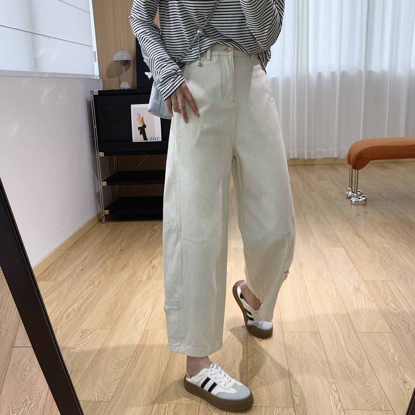 梨型身材福音！显瘦弯刀牛仔裤图片