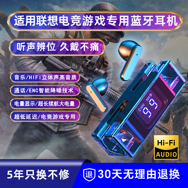 适用联想拯救者手机电竞游戏专用2025新款无感零延迟无线蓝牙耳机