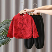 日常可穿套装 汉服男童秋季 儿童新款 春秋新中式 2025中国风古装 套装