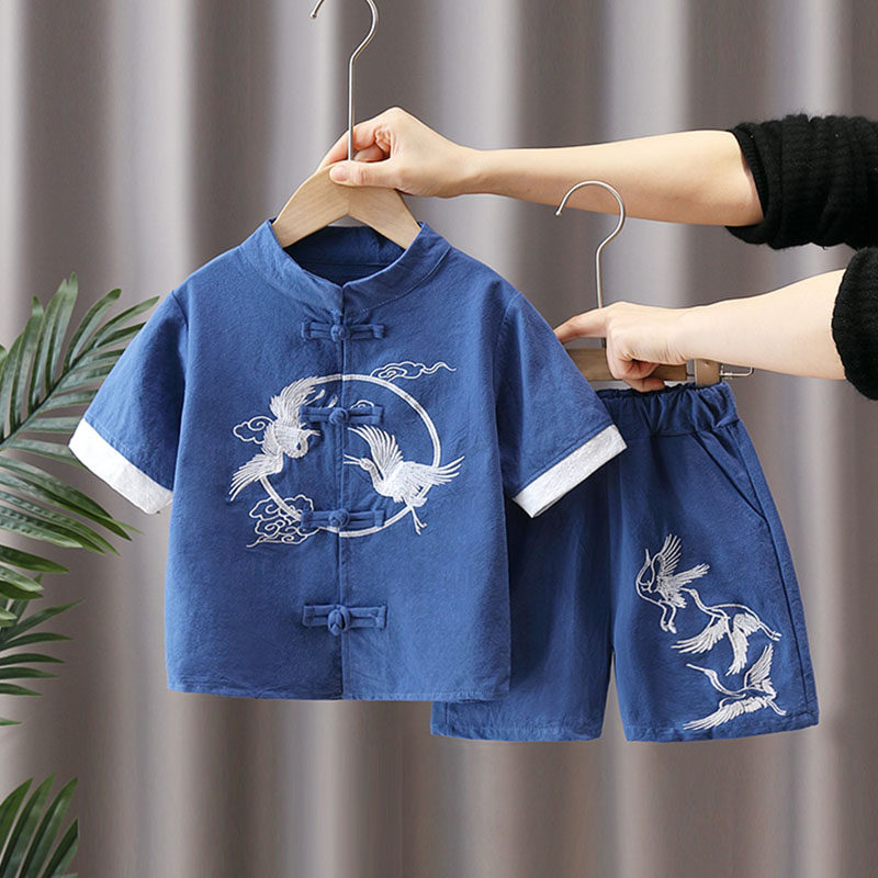 汉服男童夏季套装2025新款宝宝中国风古装儿童夏装新中式棉麻唐装,童装/婴儿装/亲子装,汉服,淘宝优惠券,粉丝福利购,淘宝优惠卷