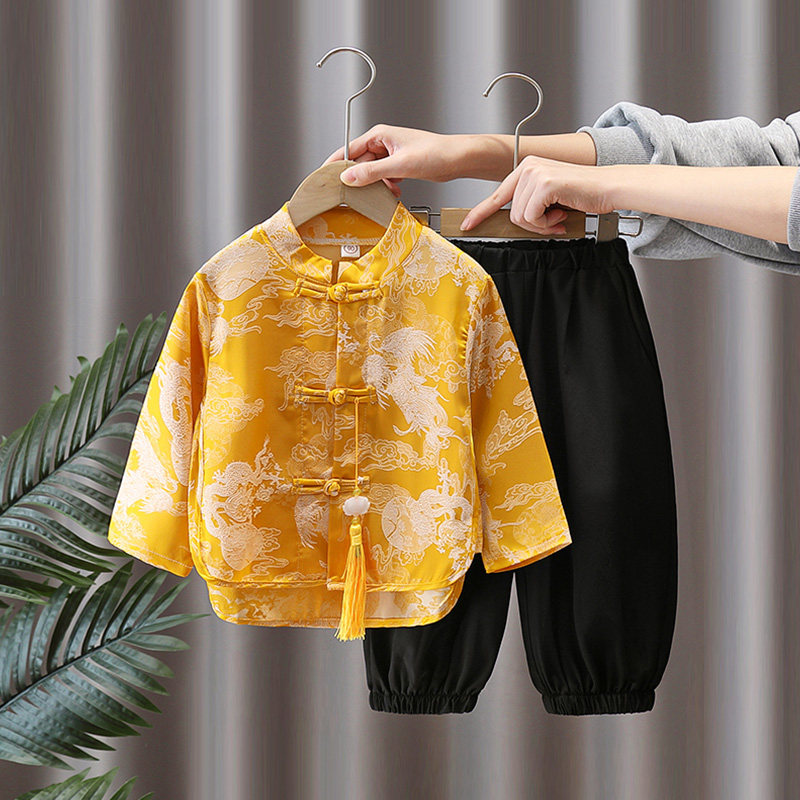 汉服男童春季2025新款中国风唐装儿童春秋新中式古装套装日常国学,童装/婴儿装/亲子装,汉服,淘宝优惠券,粉丝福利购,淘宝优惠卷