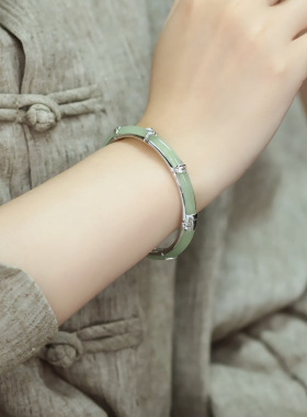 节节高升中国风复古竹节手镯女高级感宫廷风汉服配饰古风开口手环