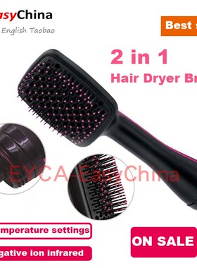 2in1 Paddle Hair Dryer Comb Brush Professional Blower Styler
