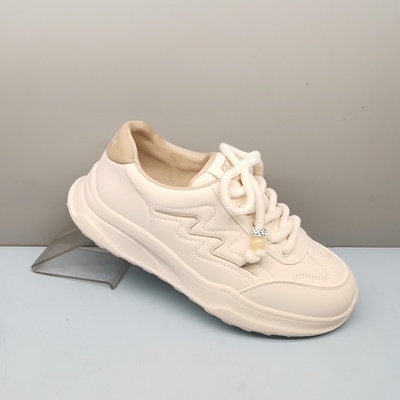 红蜻蜓小白鞋女春季新款BC78813021运动休闲厚底舒适阿甘鞋女单鞋