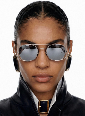 【七夕礼物】JINNNN BOWIE 椭圆形复古防紫外线护眼墨镜太阳镜