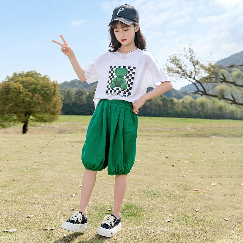 女童夏装洋气休闲两件套