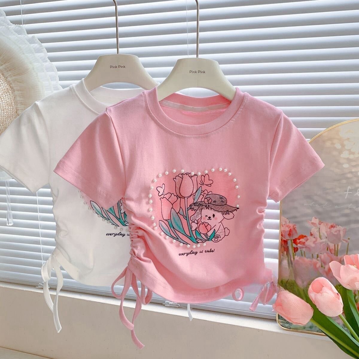 女孩t恤短袖夏季韩版薄款女童上衣洋气时尚百搭女宝夏装半袖体恤