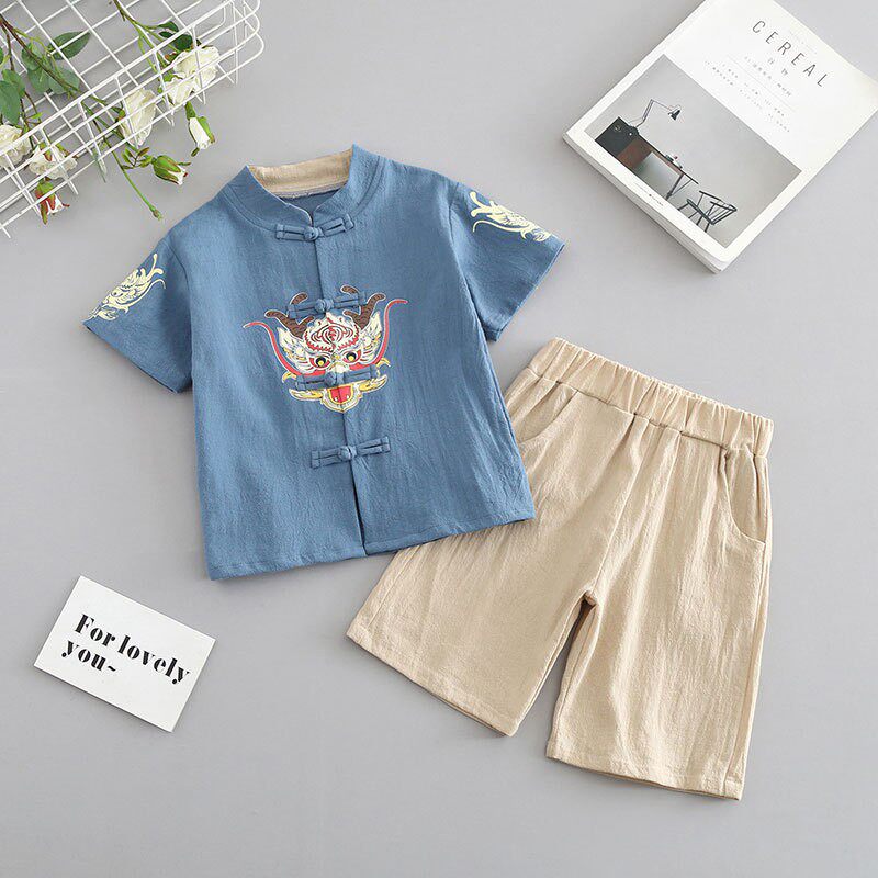 男童夏季新中式汉服套装